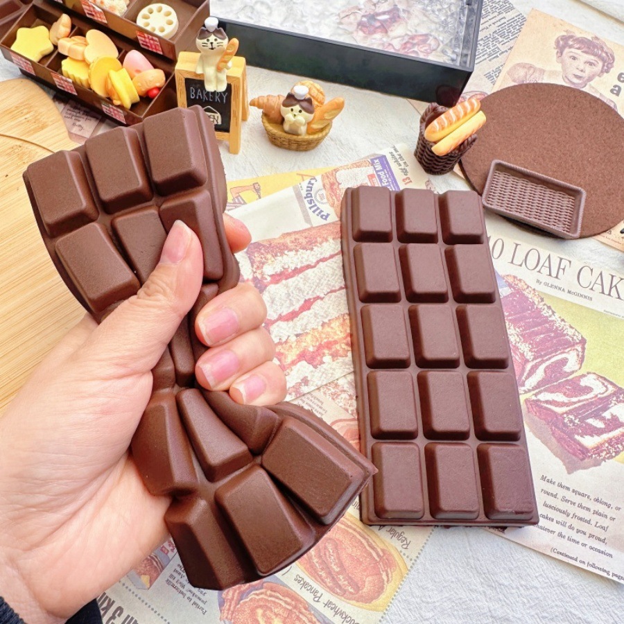 Junk Food Snacks - Squishy Simulated Chocolate Squeeze Toy, PU