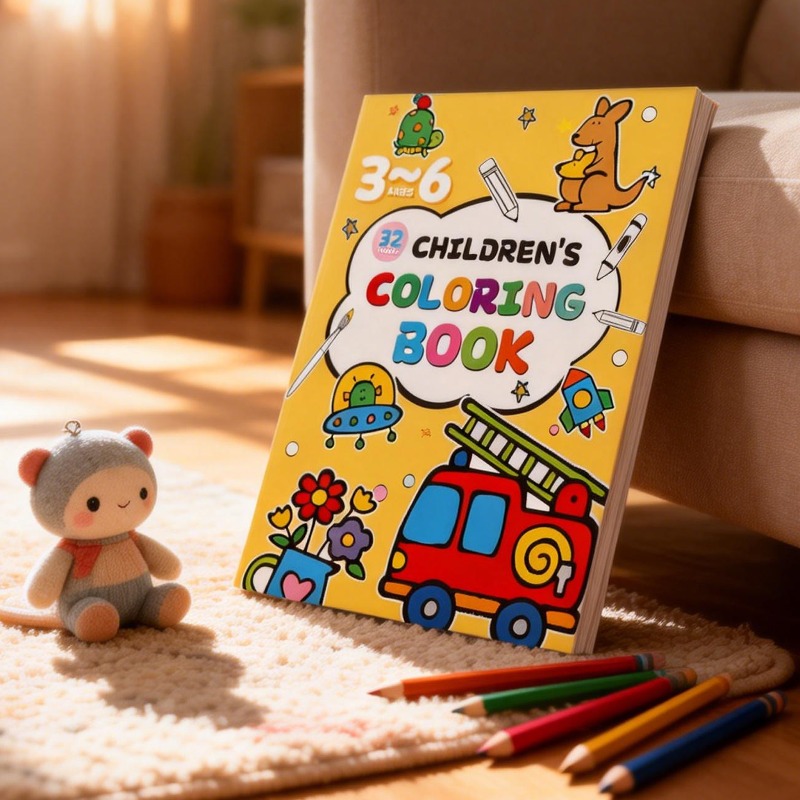 Food And Snacks Coloring Book - Children's Drawing Book, Containing Colored Cases,