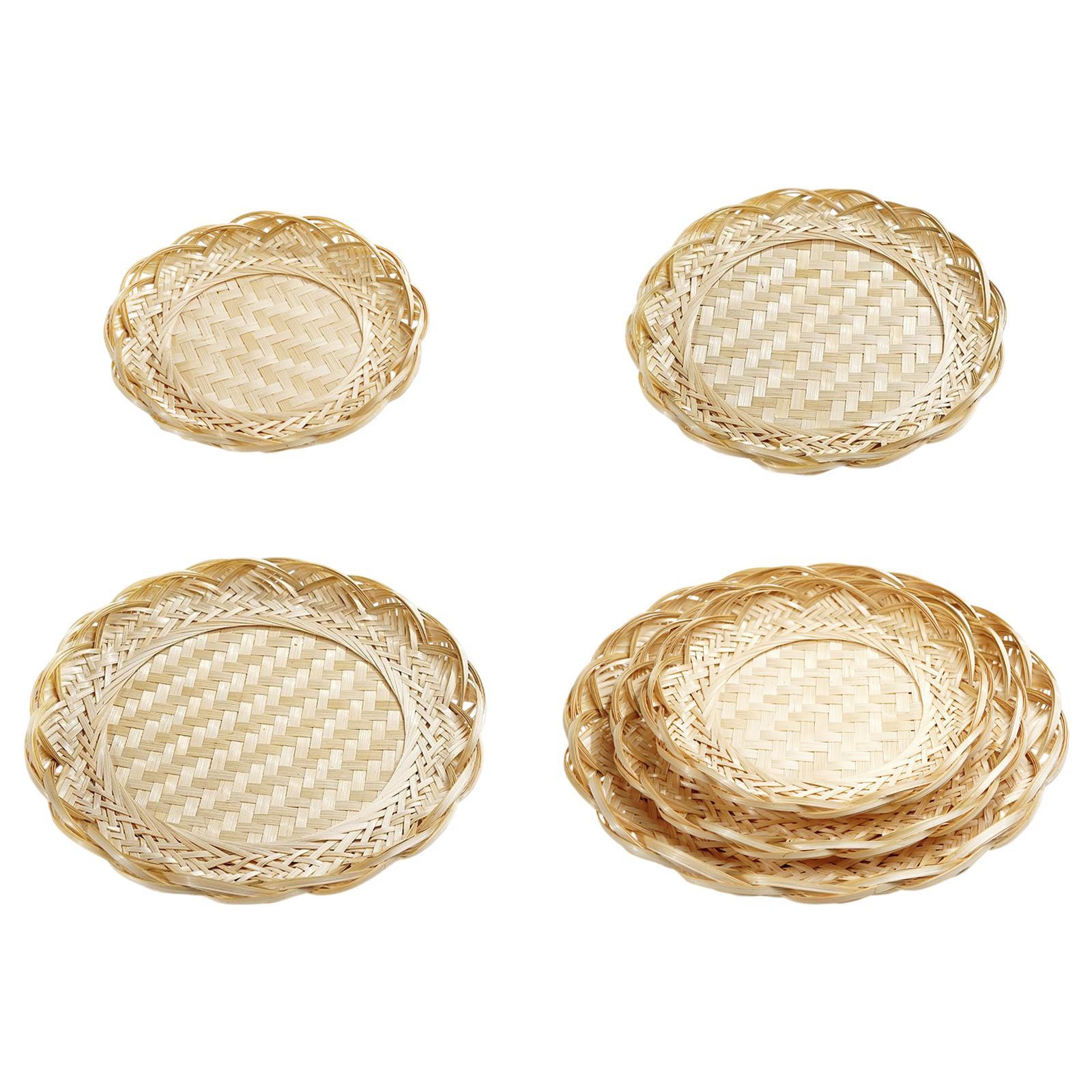 Bamboo Basket Tray Food Storag - Food Platter Snacks review and price