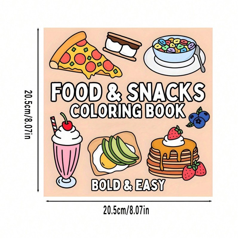 New Food & Snack Themed Colori - Food And Snacks Coloring Book review and price