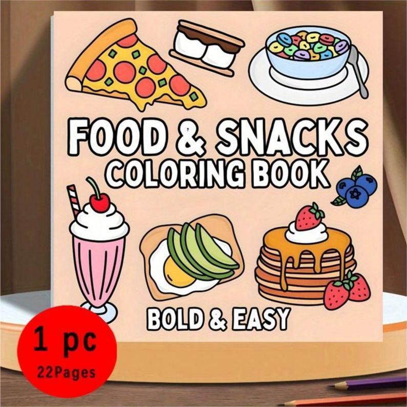 New Food & Snack Themed Colori - Food And Snacks Coloring Book review and price
