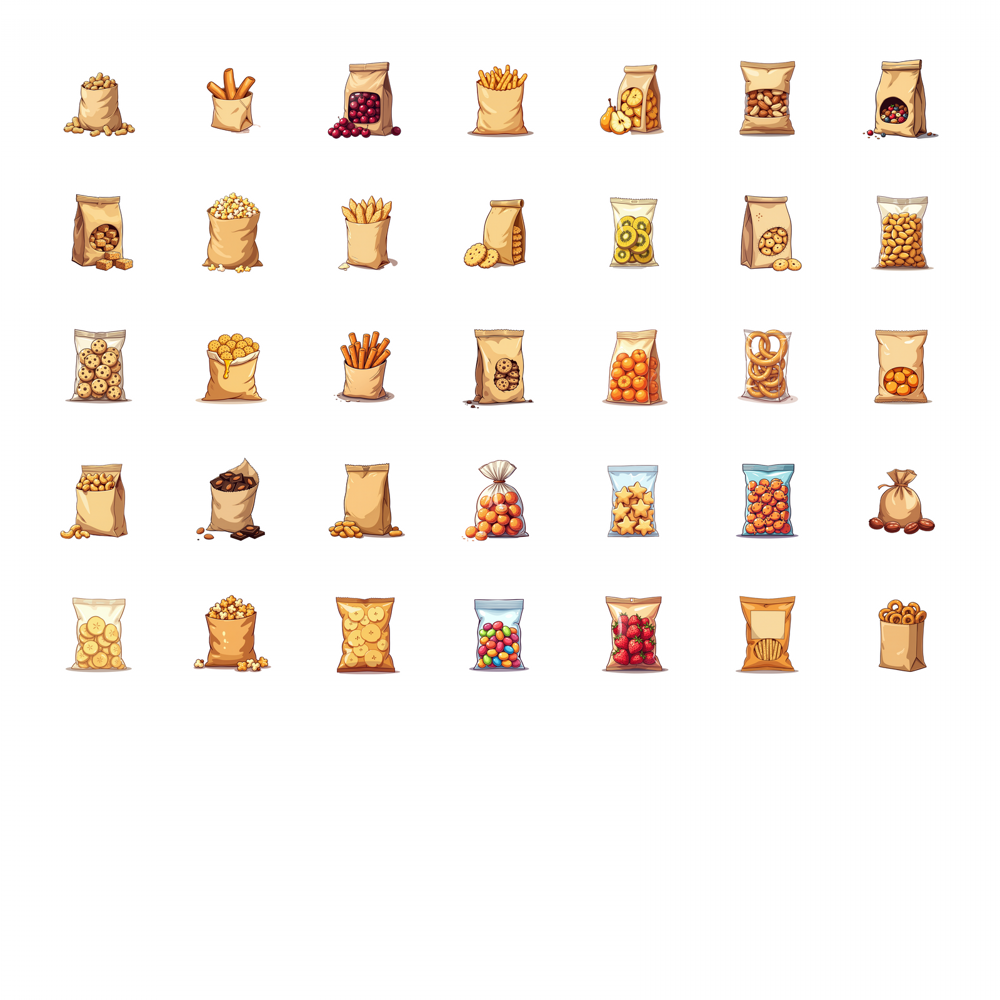35pcs-100pcs Decals  crunchy S - Junk Food Snacks review and price