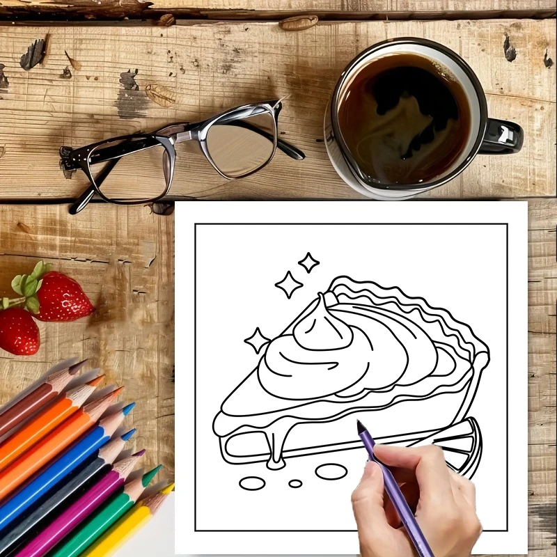 Easy Food and Snacks Coloring  - Food And Snacks Coloring Book review and price