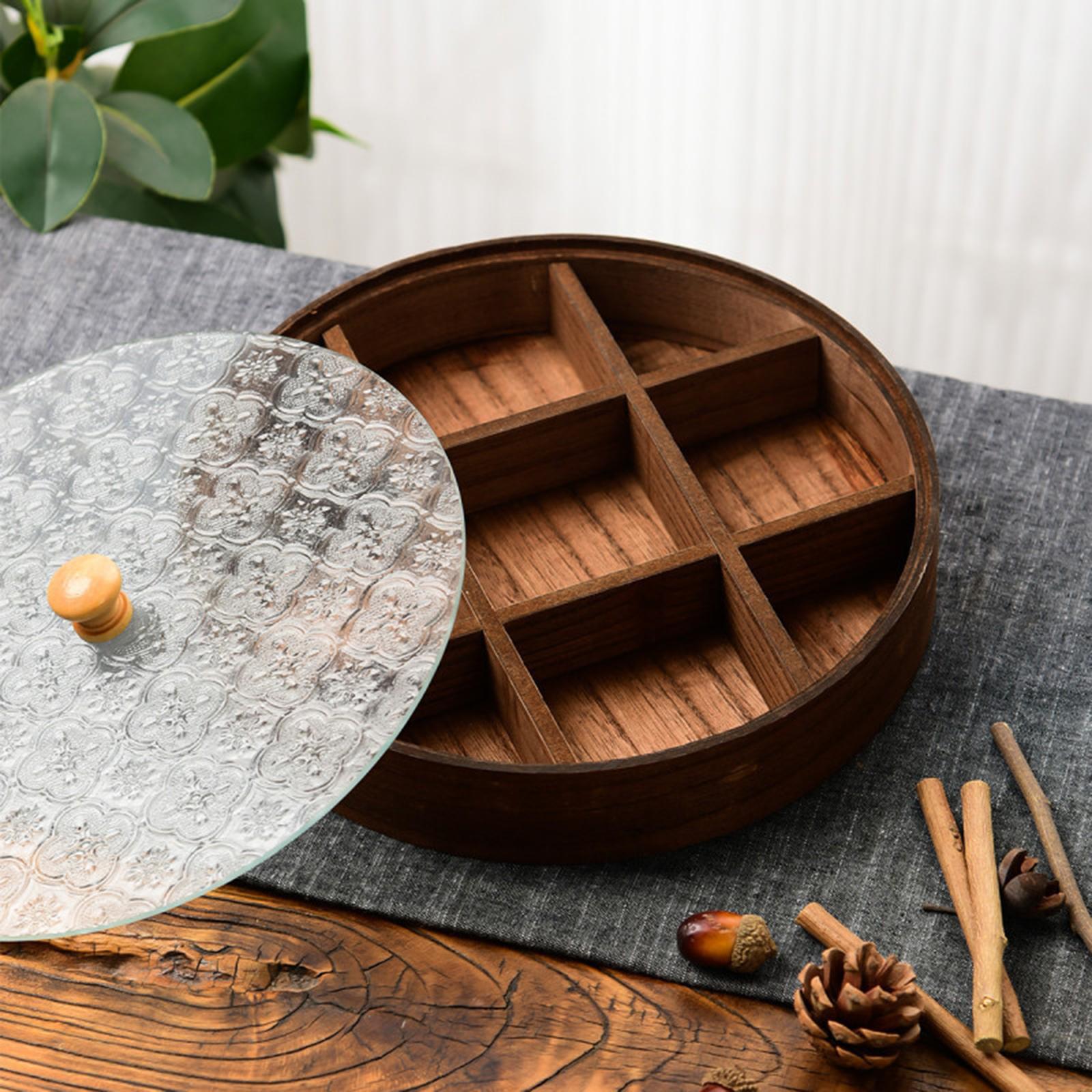 Wooden Glass Serving Bowl with - Food Platter Snacks review and price