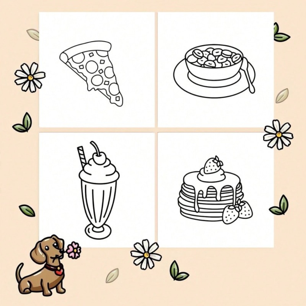 Food and Snacks Coloring Book  - Food And Snacks Coloring Pages review and price