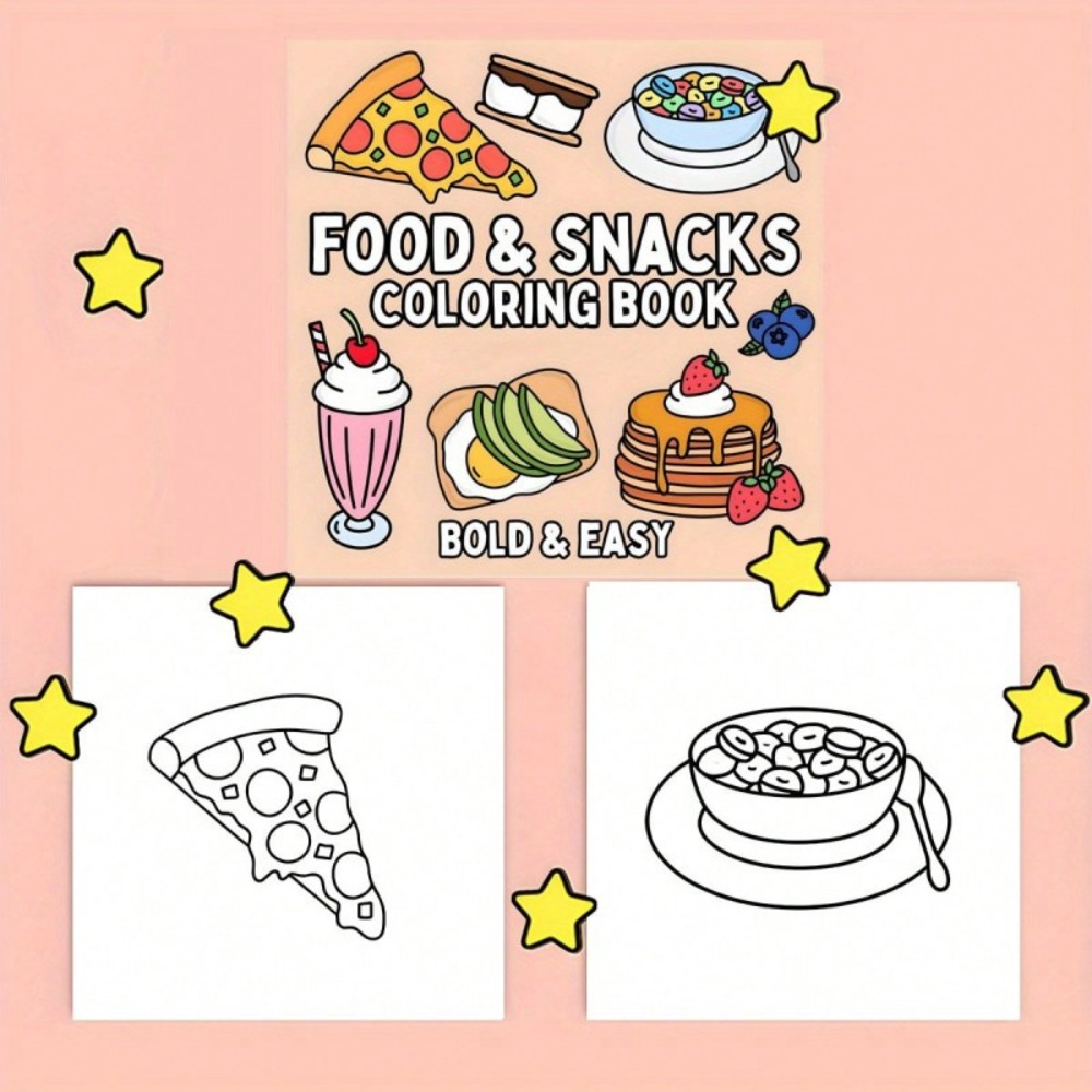 Food and Snacks Coloring Book  - Food And Snacks Coloring Pages review and price