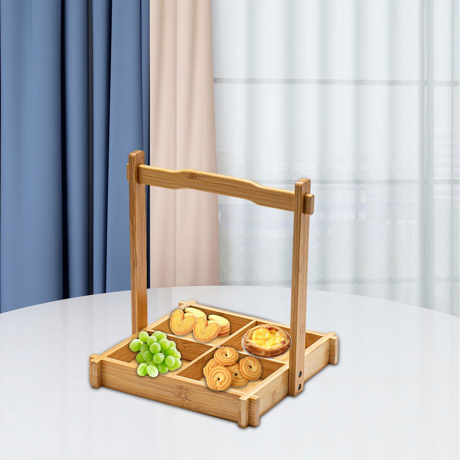 Bamboo Nuts Platter Tray Secti - Food Platter Snacks review and price