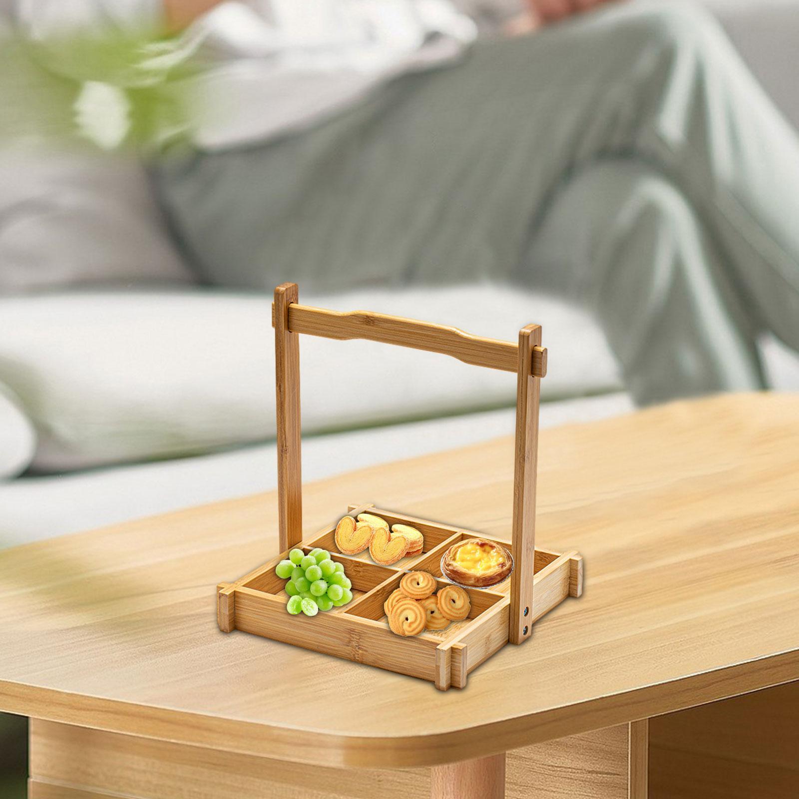 Bamboo Nuts Platter Tray Secti - Food Platter Snacks review and price