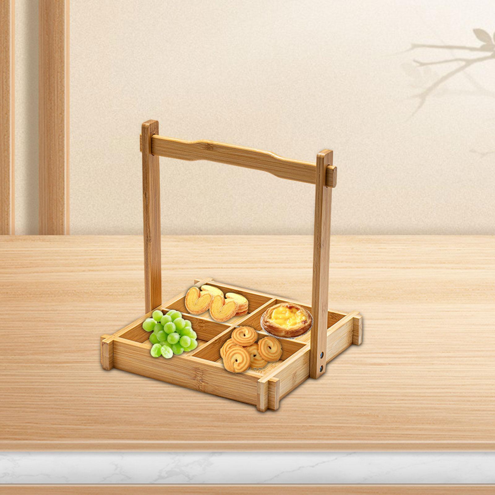 Bamboo Nuts Platter Tray Secti - Food Platter Snacks review and price
