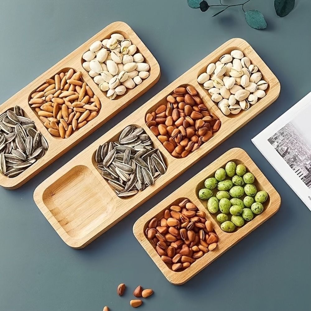 Natural Bamboo Divided Snack S - Food Platter Snacks review and price