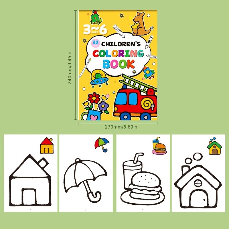 Children's Drawing Book, Conta - Food And Snacks Coloring Book review and price