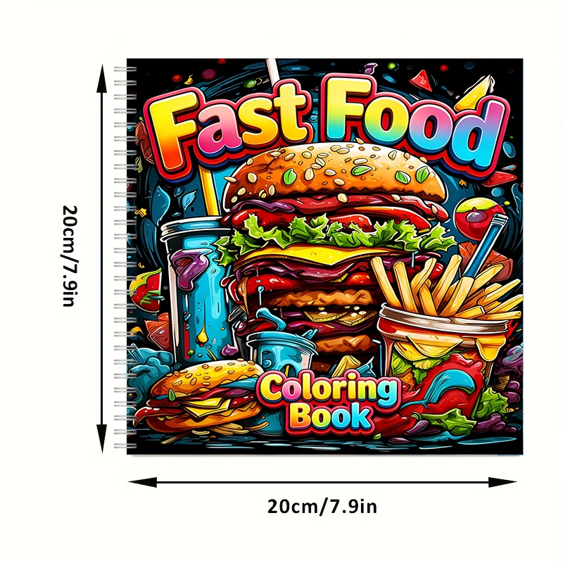 Fast Food Coloring Book for Ad - Food And Snacks Coloring Book review and price