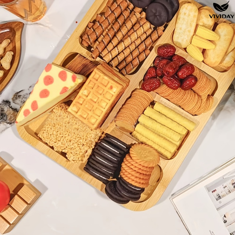 Wooden Partitioned Snack Tray  - Food Snacks In Japan review and price